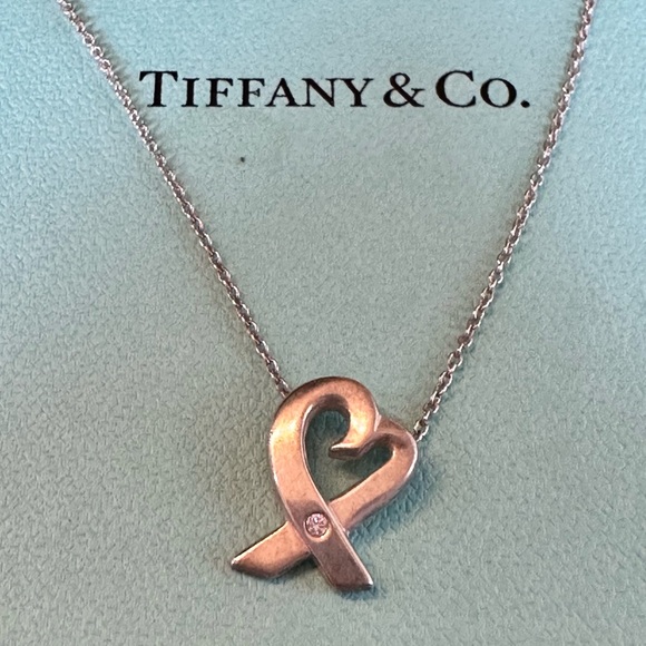 Tiffany & Co. Silver Paloma Picasso loving heart pendant - Picture 5 of 8